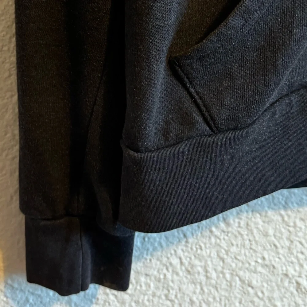 Aviator Nation Rainbow 5 Stripe Full Zip Drawstring Hoodie Black Unisex Size L - Picture 3 of 6